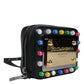 Dolce & Gabbana Black Leather LED Logo Shoulder Crossbody Bag