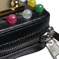 Dolce & Gabbana Black Leather LED Logo Shoulder Crossbody Bag