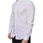 Dolce & Gabbana White Cotton Collared Men Formal Dress Shirt