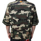 Dolce & Gabbana Multicolor Camouflage Button Down Men Casual Shirt