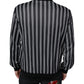 Dolce & Gabbana Black White Stripes Full Zip DNA Milano Men Sweater