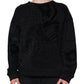 Dolce & Gabbana Black Printed Crew Neck Sweatshirt Sweater