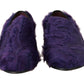 Dolce & Gabbana Plush Purple Sheep Fur Loafers