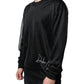 Dolce & Gabbana Black Polyester Pullover Sweatshirt Sweater