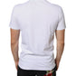 Dolce & Gabbana White Cotton DG Applique Casual T-shirt