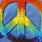 Dolce & Gabbana Blue Tie-Dye Peace Sign Cotton T-shirt