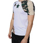 Dolce & Gabbana White Camouflage Stars Crew Neck T-shirt