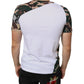 Dolce & Gabbana White Camouflage Stars Crew Neck T-shirt