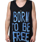 Dolce & Gabbana Black Cotton Born To Be Free Sleeveless T-shirt