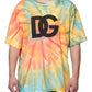 Dolce & Gabbana Multicolor Tie-Dye Logo Cotton T-shirt