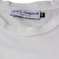 Dolce & Gabbana White Cotton DG Logo Print Casual T-shirt