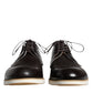 Pollini Black White Leather Lace Up Men Dress Formal Shoes