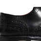 Dolce & Gabbana Black Leather Oxford Wingtip Formal Shoes