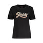 Guess Jeans Black Cotton Tops & T-Shirt