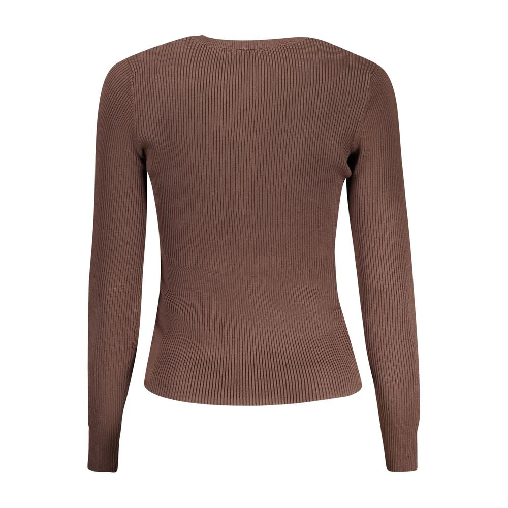 Guess Jeans Brown Viscose Sweater