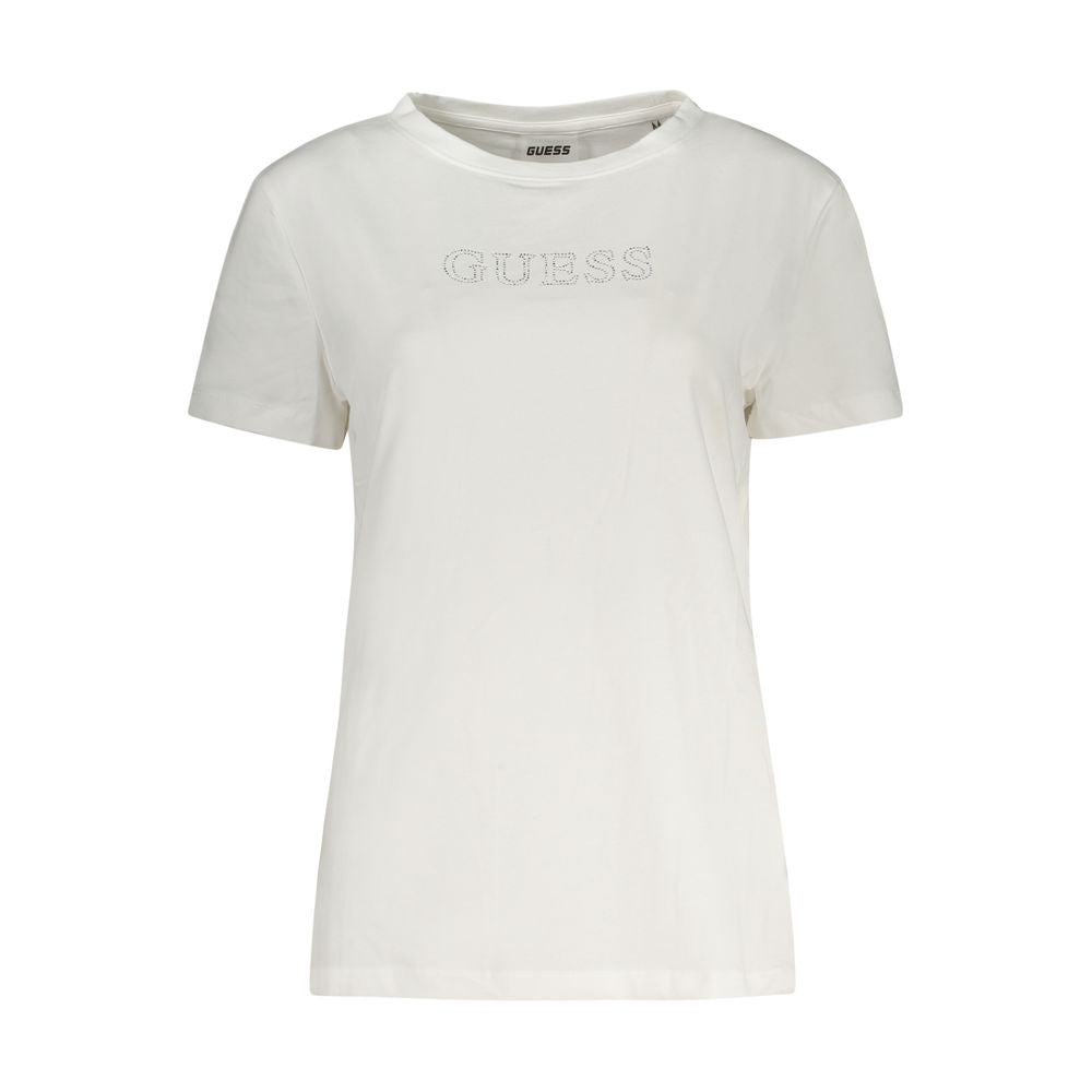 Guess Jeans White Cotton Tops & T-Shirt