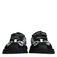 Dolce & Gabbana Black Logo Lace Up Low Top NS1 Sneakers Shoes