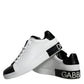 Dolce & Gabbana White Leather Logo Portofino Sneaker Shoes