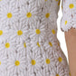 Dolce & Gabbana White Daisy Macrame Lace Sheath Midi Dress