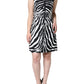 Dolce & Gabbana Black White Zebra A-line Sheath Mini Dress