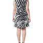 Dolce & Gabbana Black White Zebra A-line Sheath Mini Dress