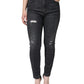 Dolce & Gabbana Black Cotton Stretch Tattered Skinny Jeans