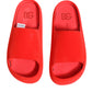 Dolce & Gabbana Red Rubber Slides Sandals Beachwear Shoes