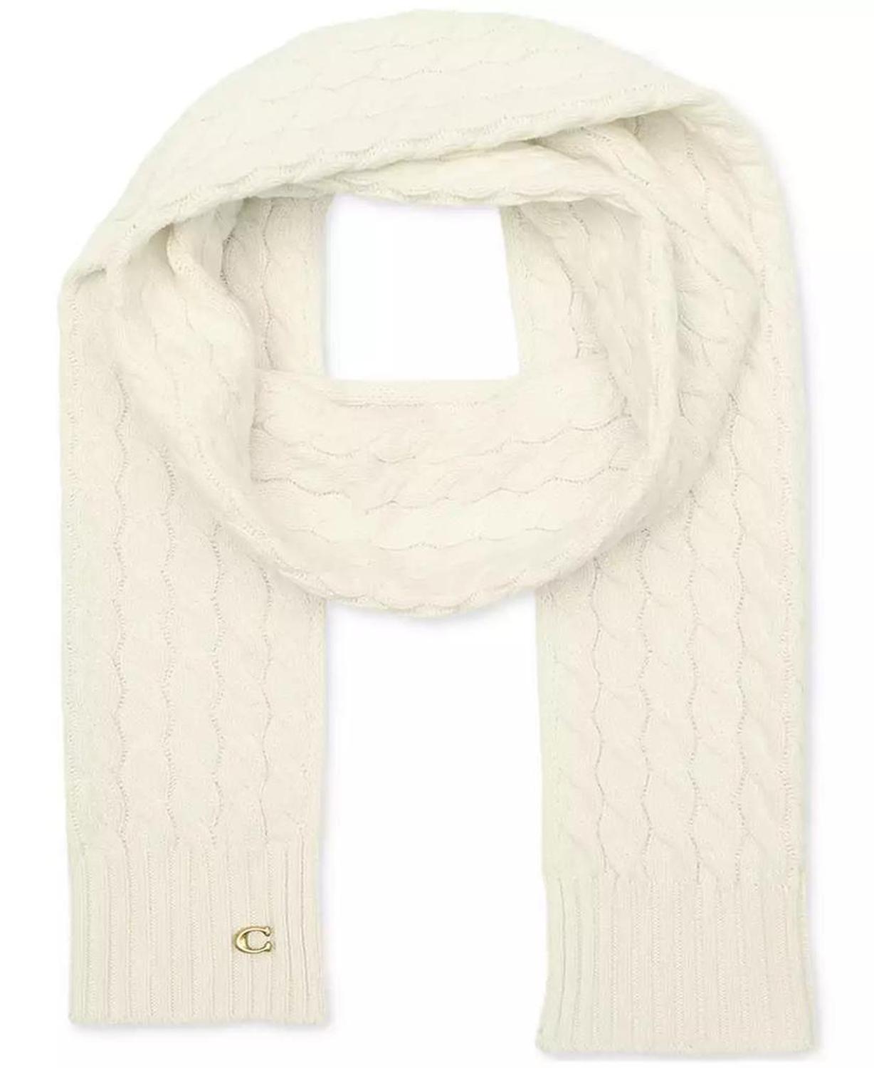 Soft Rib Cable Knit Scarf