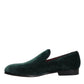 Dolce & Gabbana Green Velvet Slip On Loafers Flats Shoes