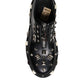 Dolce & Gabbana Black Leather Embellished Derby Formal Shoes