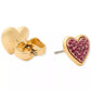 Cubic Zirconia Pavé Heart Stud Earrings