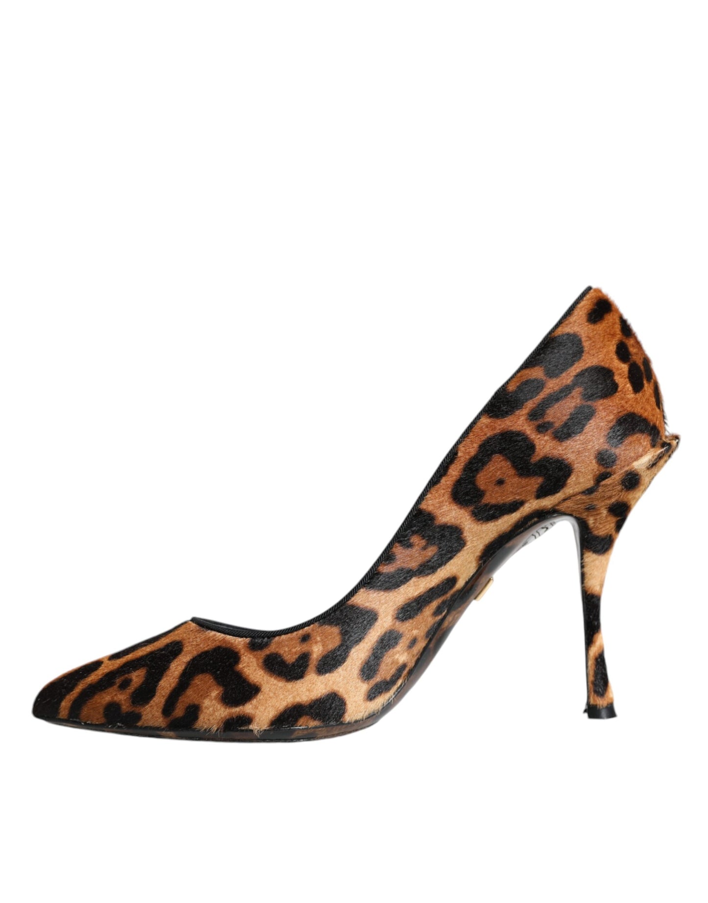 Dolce & Gabbana Brown Leopard Calf Hair Heels Pumps Shoes