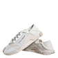 Dolce & Gabbana White Lace NS1 Low Top Sneaker Sports Shoes