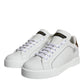 Dolce & Gabbana White Leather Portofino Low Top Sneaker Shoes