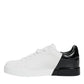 Dolce & Gabbana White Black Portofino Low Top Sneakers Shoes