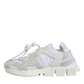 Dolce & Gabbana White Mesh Sorrento Trekking Sneakers Shoes