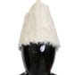 Dolce & Gabbana Elegant White Fur Beanie Luxury Winter Hat