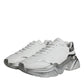 Dolce & Gabbana Silver White Daymaster Low Top Sneakers Shoes