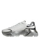 Dolce & Gabbana Silver White Daymaster Low Top Sneakers Shoes