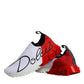 Dolce & Gabbana White Red Low Top Sorrento Men Sneakers Shoes