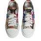 Dolce & Gabbana Multicolor Patchwork Low Top Sneakers Shoes