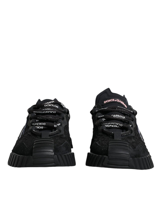 Dolce & Gabbana Black Nylon Low Top NS1 Sneakers Shoes