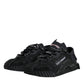 Dolce & Gabbana Black Nylon Low Top NS1 Sneakers Shoes