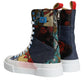 Dolce & Gabbana Multicolor Patchwork Logo High Top Sneakers Shoes