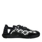 Dolce & Gabbana Black Logo Lace Up Low Top NS1 Sneakers Shoes