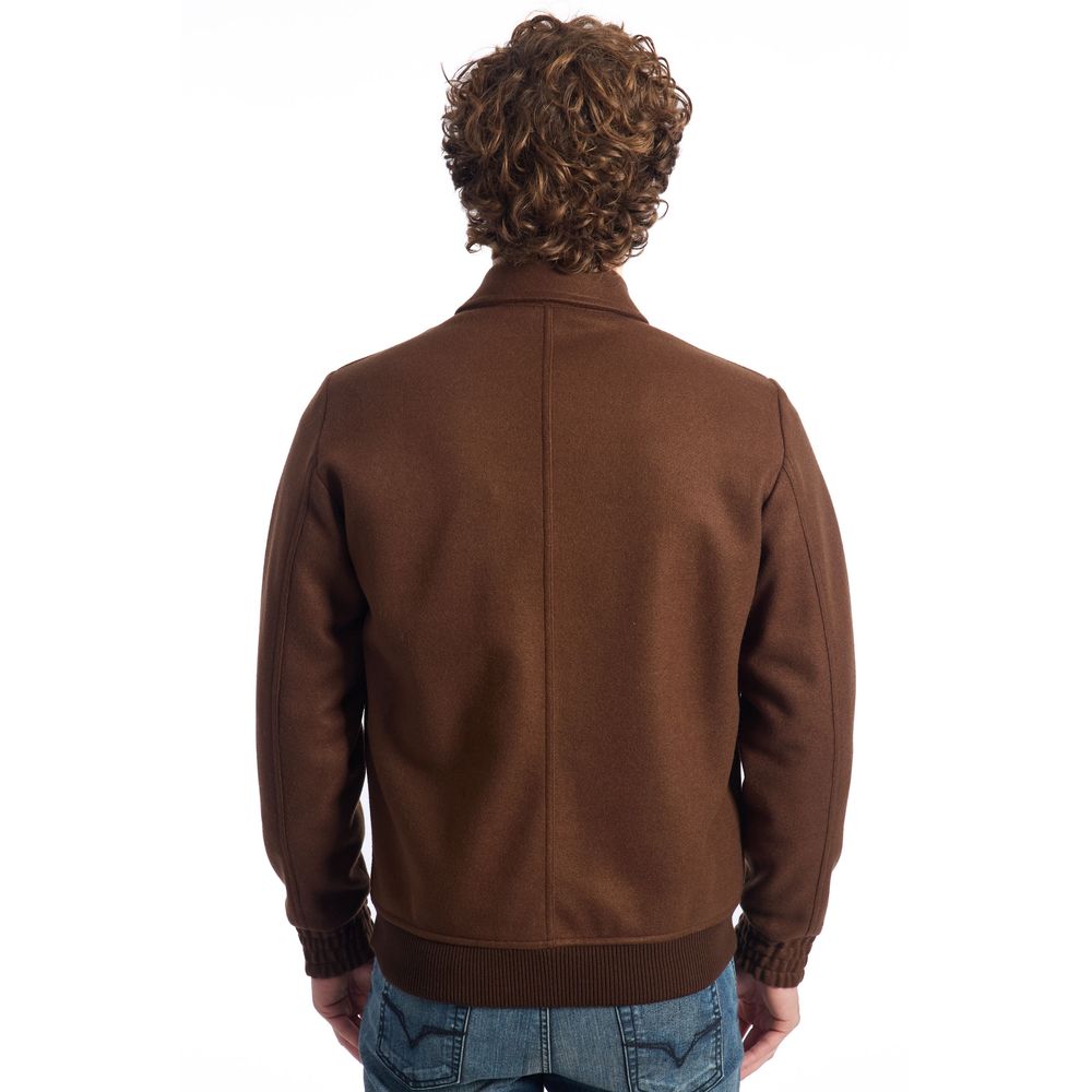 Roberto Pepe Luxury Brown Wool Jacket