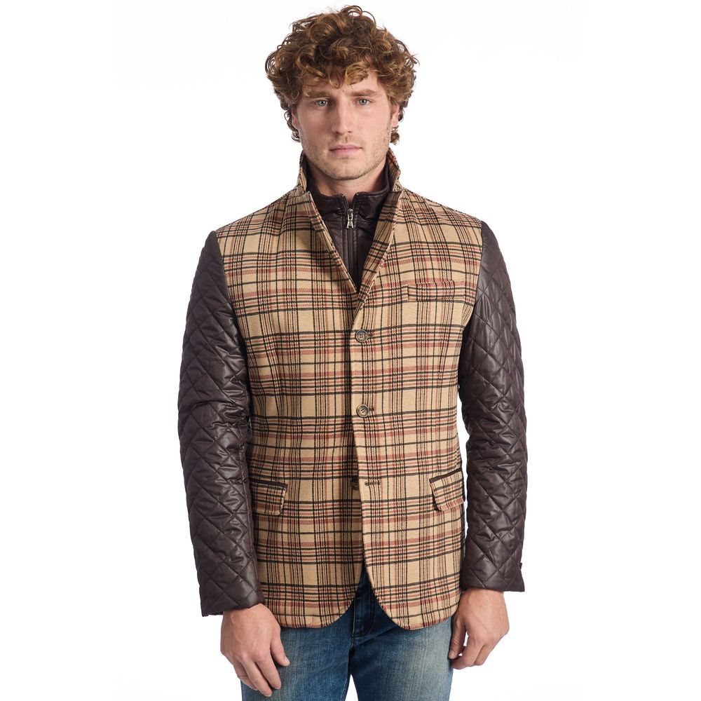 Roberto Pepe Luxury Brown Viscose Jacket