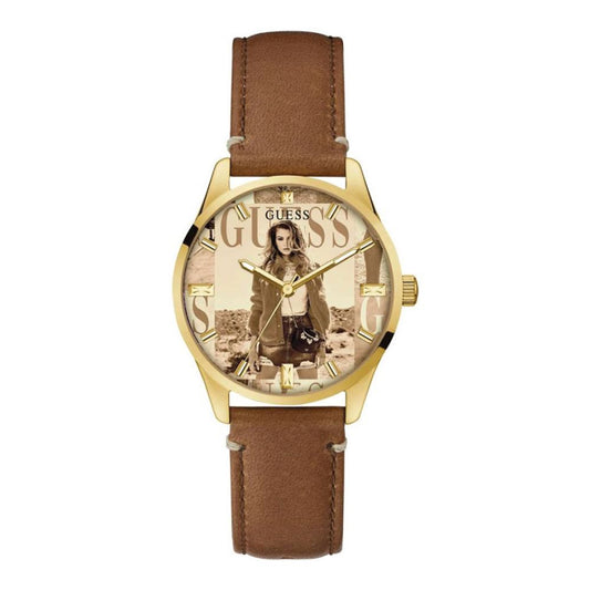 Guess Brown Leather Watch