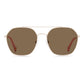 Polaroid Beige Stainless Steel Sunglasses