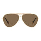 Polaroid Gold Stainless Steel Sunglasses